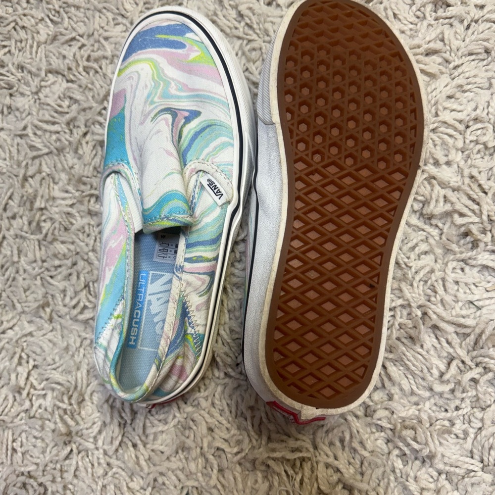 Vans (Ultra-Cush) Pastel Swirl Slip-On Sneakers